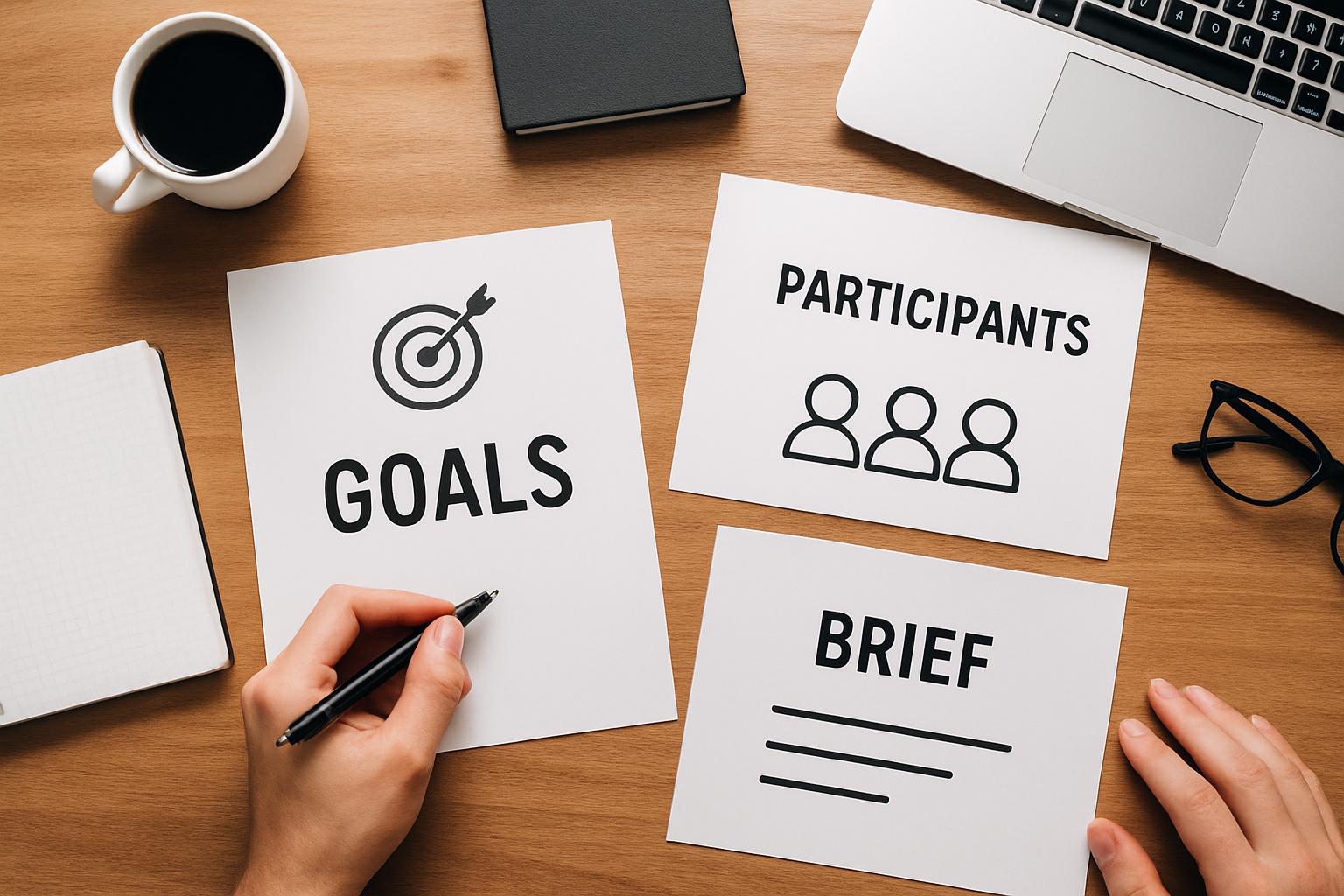 формирование страницы. Старт проекта: цели, бриф, участники